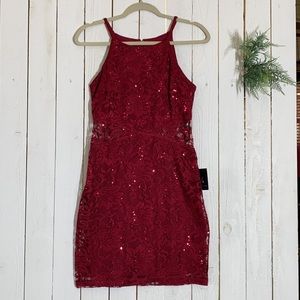 I.N. San Francisco Sequin Lace Dress